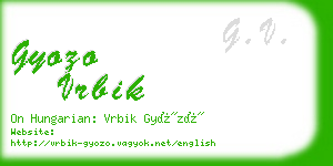 gyozo vrbik business card